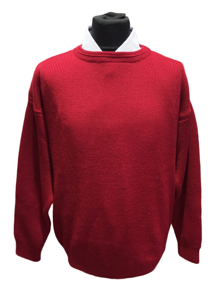 Chunky Red Wool Jumper - Tom Murphy's Formal and Menswear