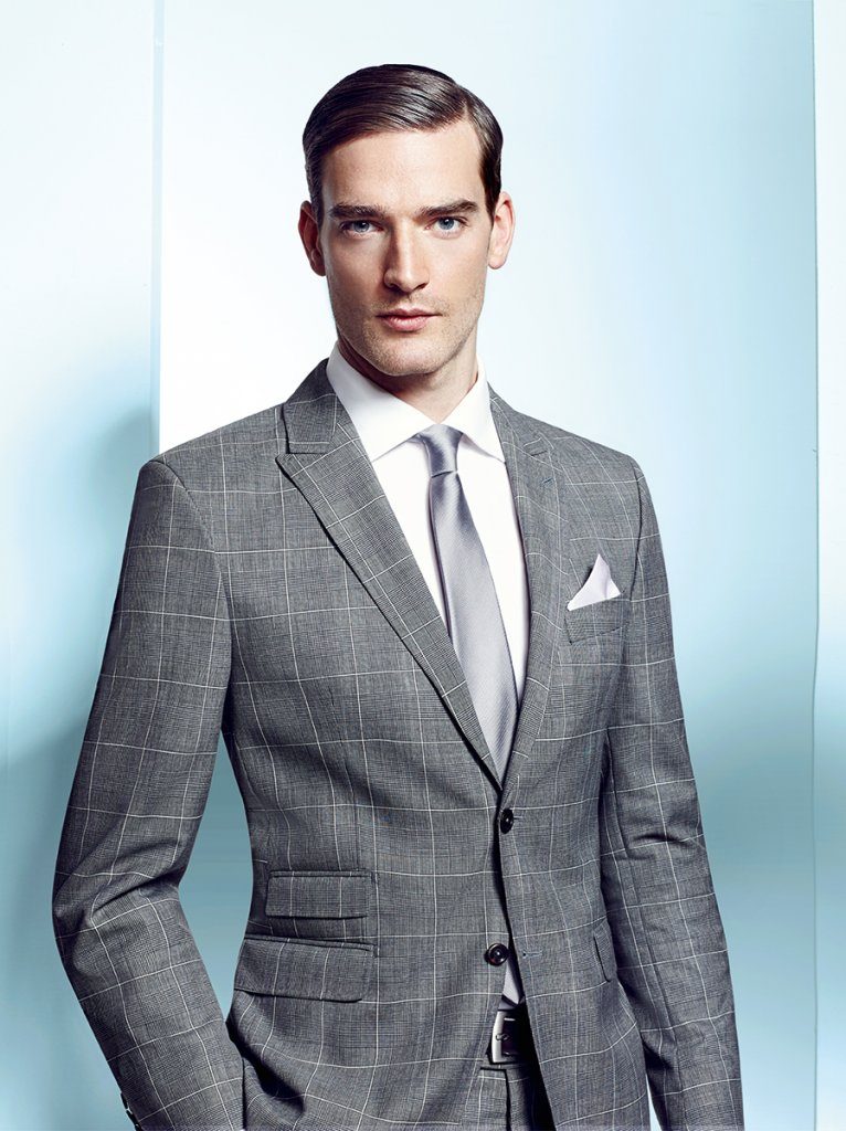 Light Grey window-pane check suit - Tom Murphy's Formal and Menswear