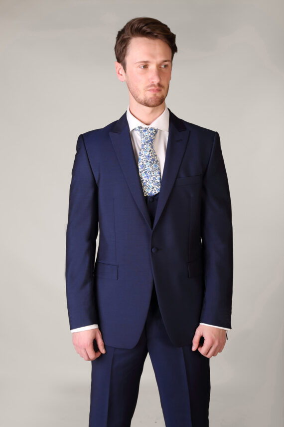 3 Piece Blue Suit and Scoop Waistcoat - Tom Murphy's Formal and Menswear
