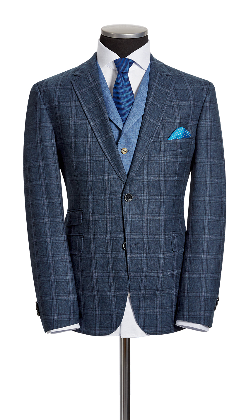 Zignone Blue Grey Check Jacket - Tom Murphy's Formal and Menswear