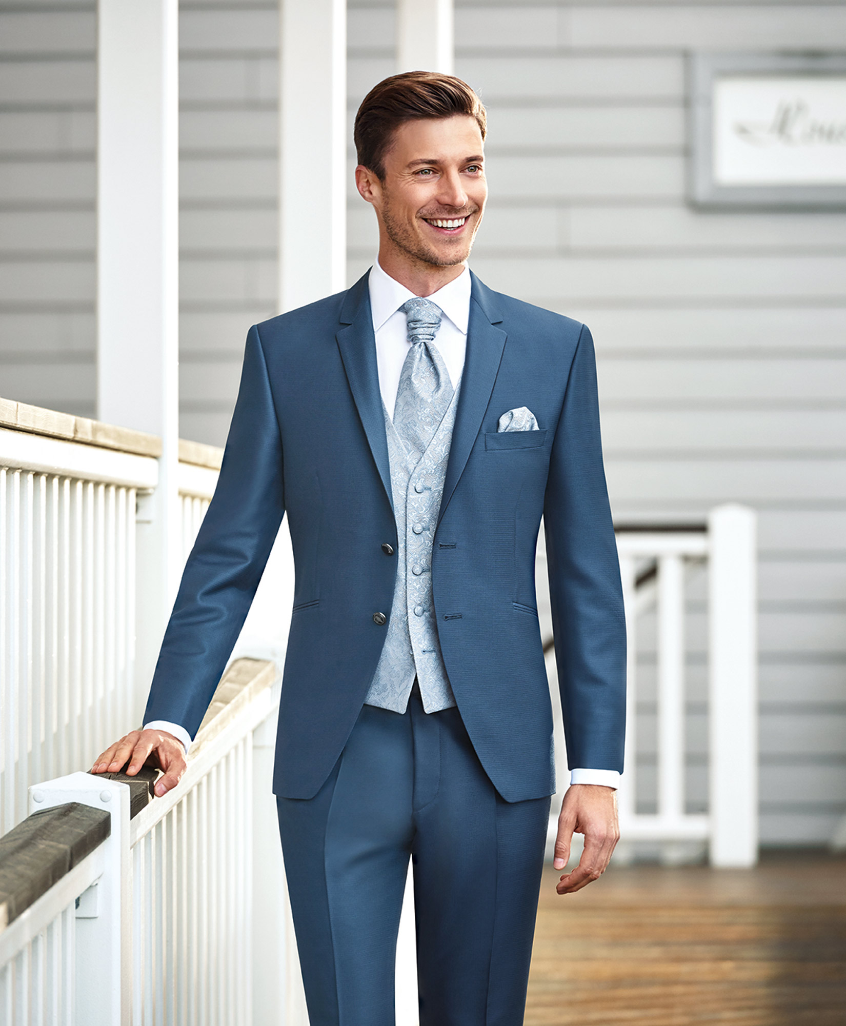 Hazy Blue 3 Piece Wedding Suit - Tom Murphy's Formal and Menswear