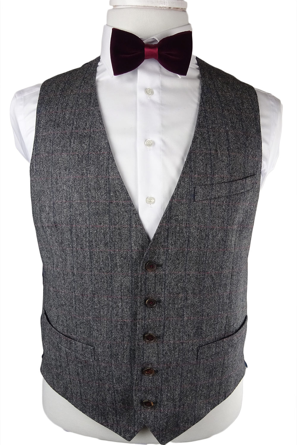 Magee Grey Pink Tweed 3 Piece Suit - Tom Murphy's Formal and Menswear