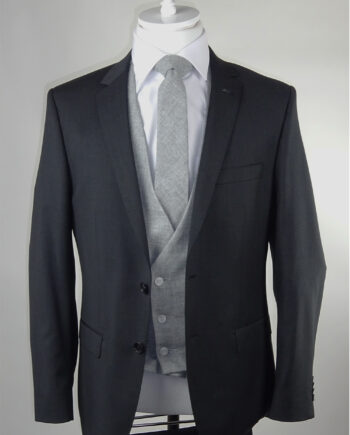 Light Grey Suit Contrast Waistcoat - Tom Murphy's Formal and Menswear