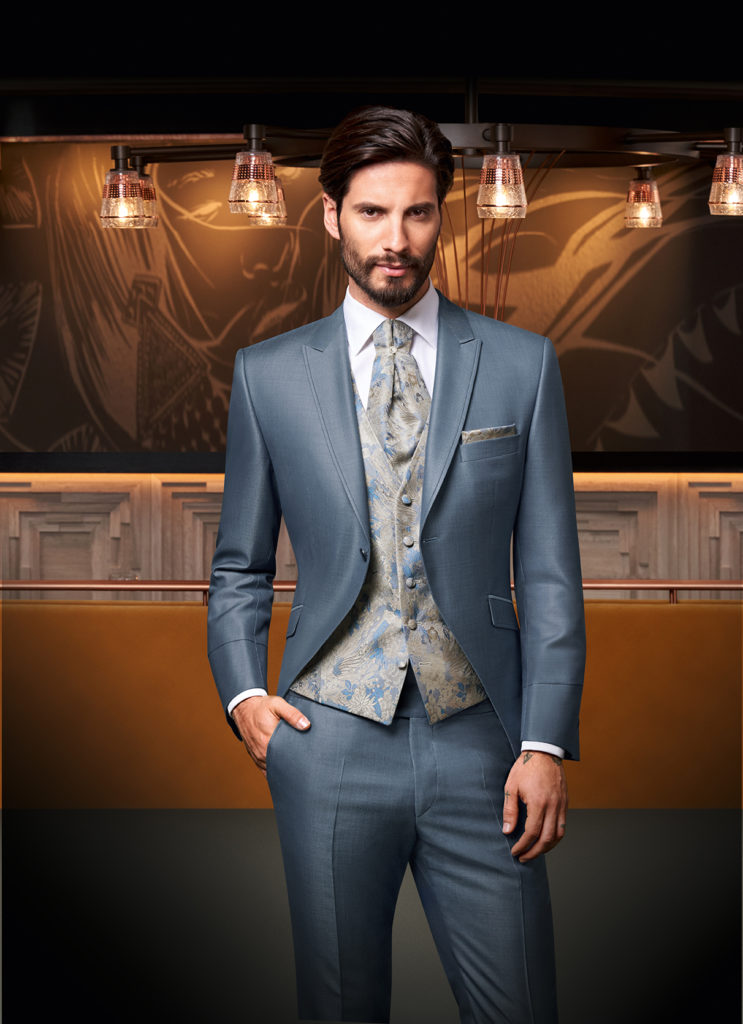 Steel Blue 3 piece Wedding Suit - Tom Murphy's Formal and Menswear