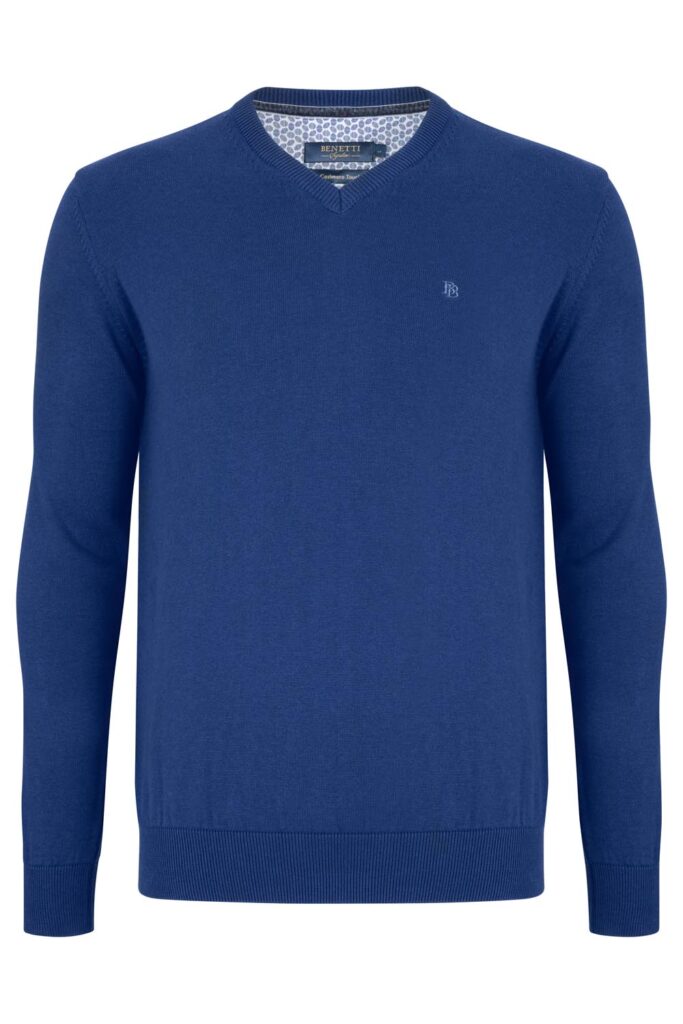 Royal Blue V-neck jumper - Tom Murphy's Formal and Menswear