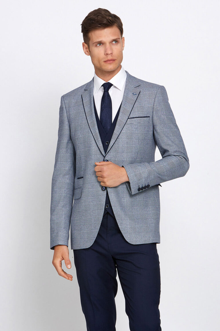 Marvin Navy Check Wedding Suit - Tom Murphy's Formal and Menswear