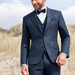 Dark blue wedding suit best sale