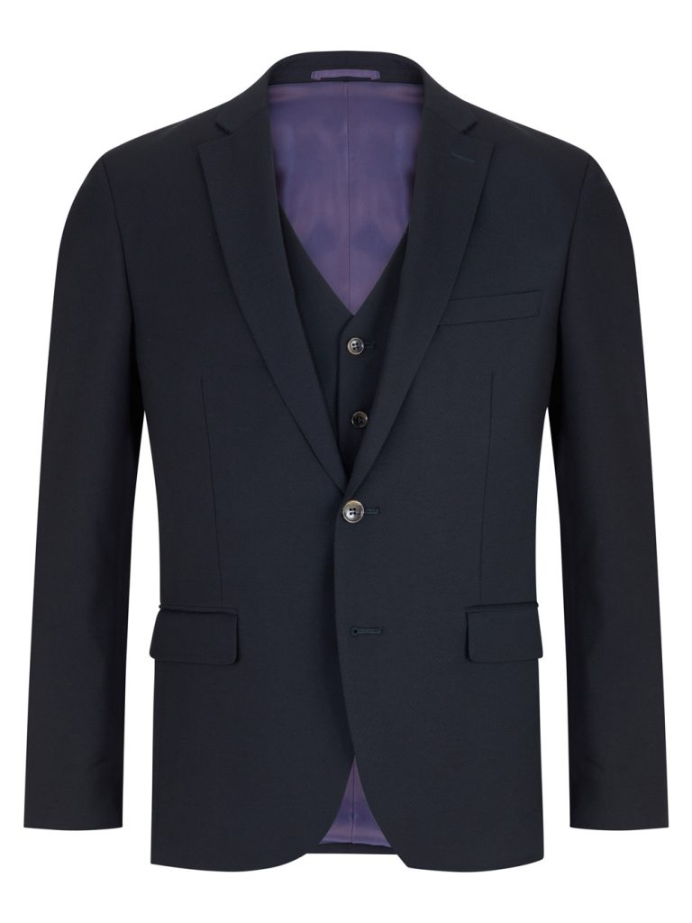 Benetti Micro Pattern Blue 3 piece suit - Tom Murphy's Formal and Menswear