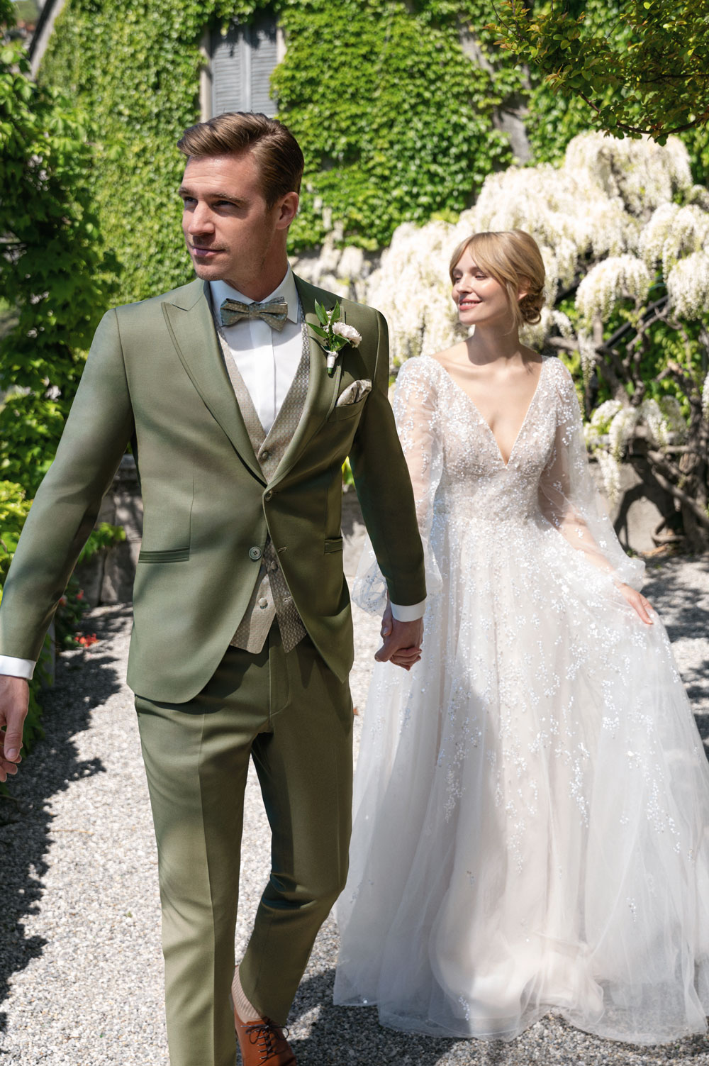 Green 3 piece Wedding Suit